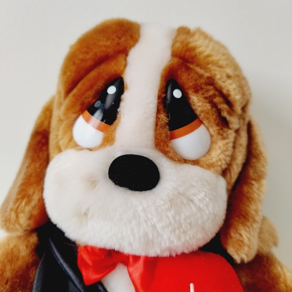 Vintage Collectible Sad Sam Plush Puppy Holding Heart George Valentino - Picture 4 of 11
